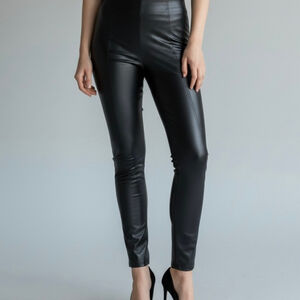 NWT Maronie Black Faux Leather Leggings - Size Small